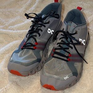 On Running Sneakers with Orange Accents